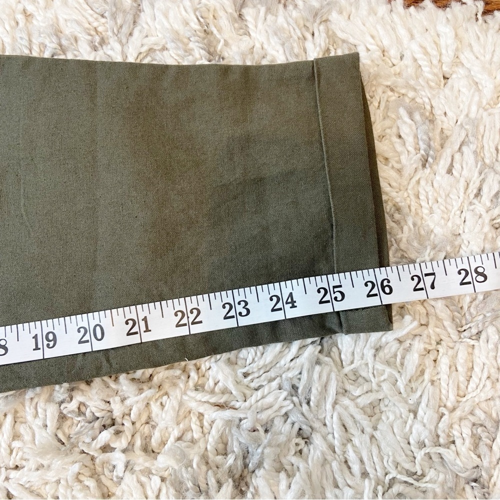 J.Crew Factory Linen Cotton Blend Drawstring Waist Straight Cuffed Pants Size 2 - Picture 10 of 10